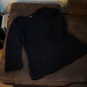 Style & Co. Black Women's Sweater with Textured Hem